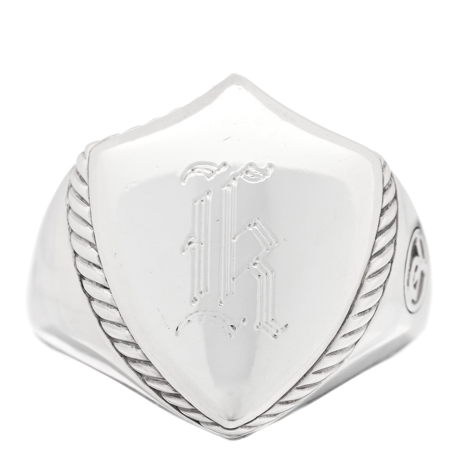 David Yurman Sterling Silver Shield Signet Ring 61 9.5 1 of 4