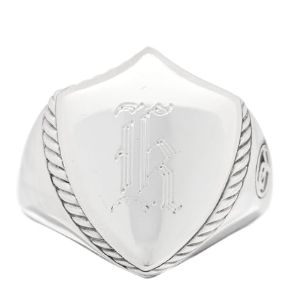 David Yurman Sterling Silver Shield Signet Ring 61 9.5 1 of 4