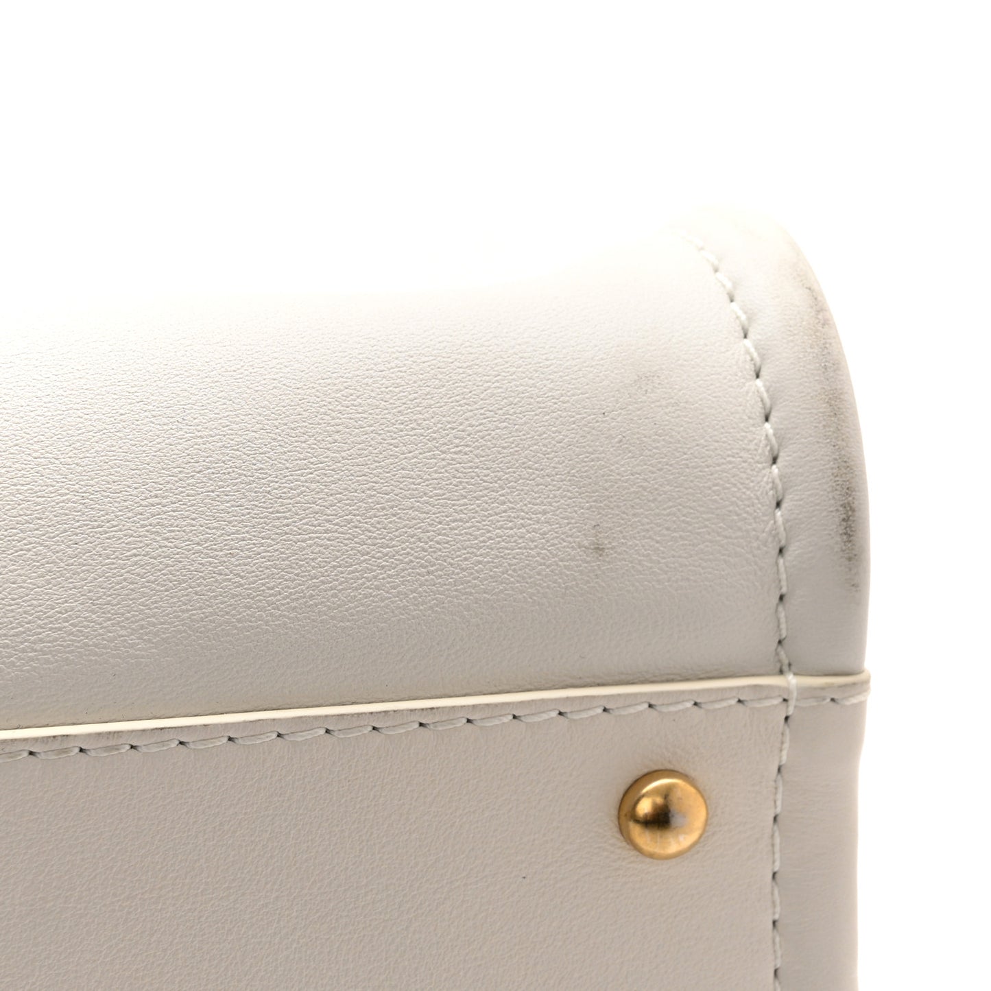 Calfskin Medium Deauville Tote White Multicolor