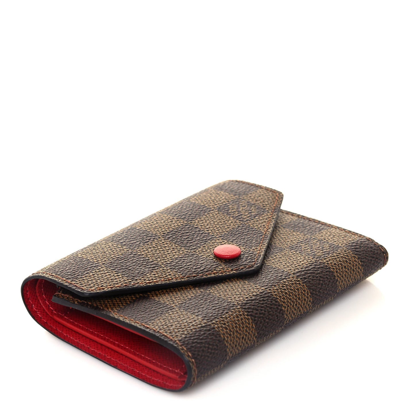 Damier Ebene Victorine Wallet Cherry