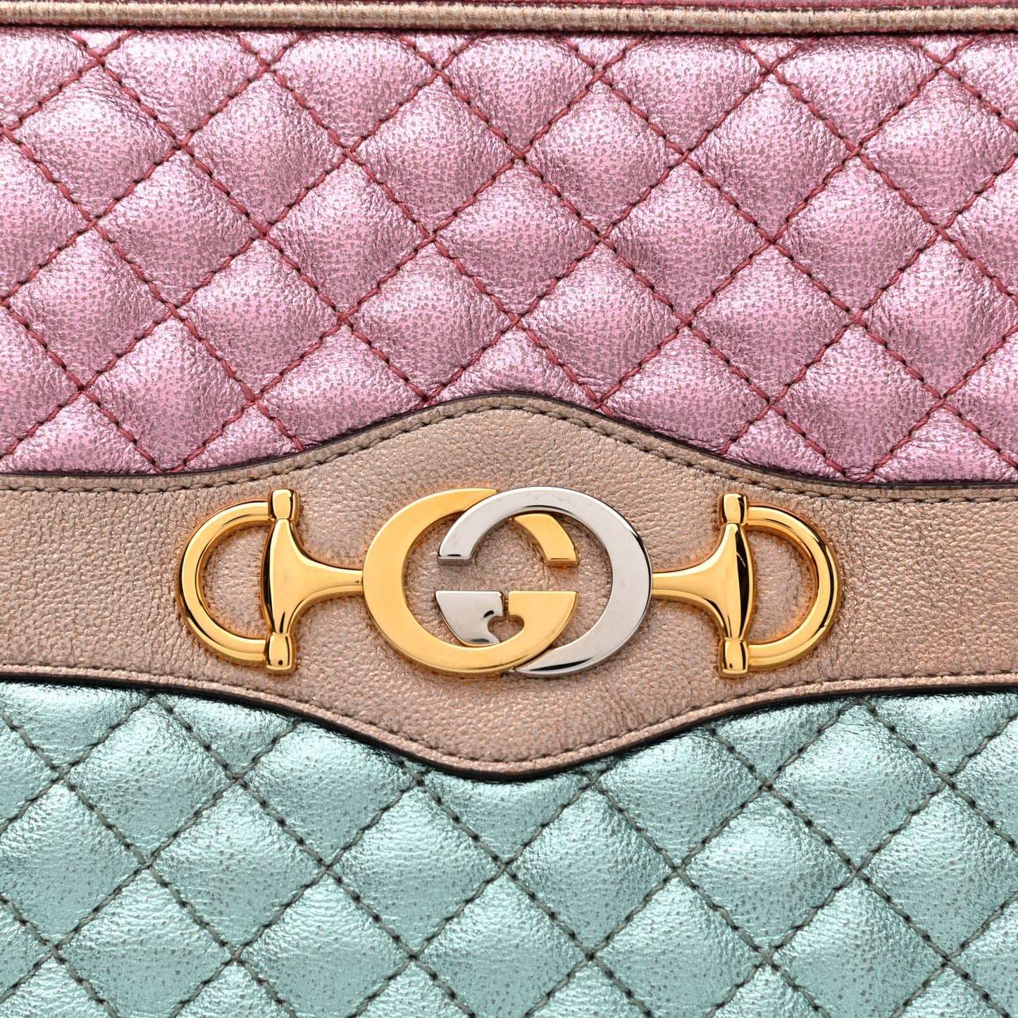 Laminated Nappa Trapuntata Small Zumi Shoulder Bag Rosa Lago Rame