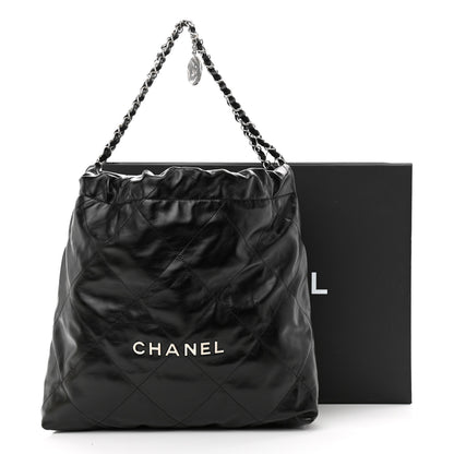 Chanel Shiny Calfskin Quilted Chanel 22 Black 11 of 11
