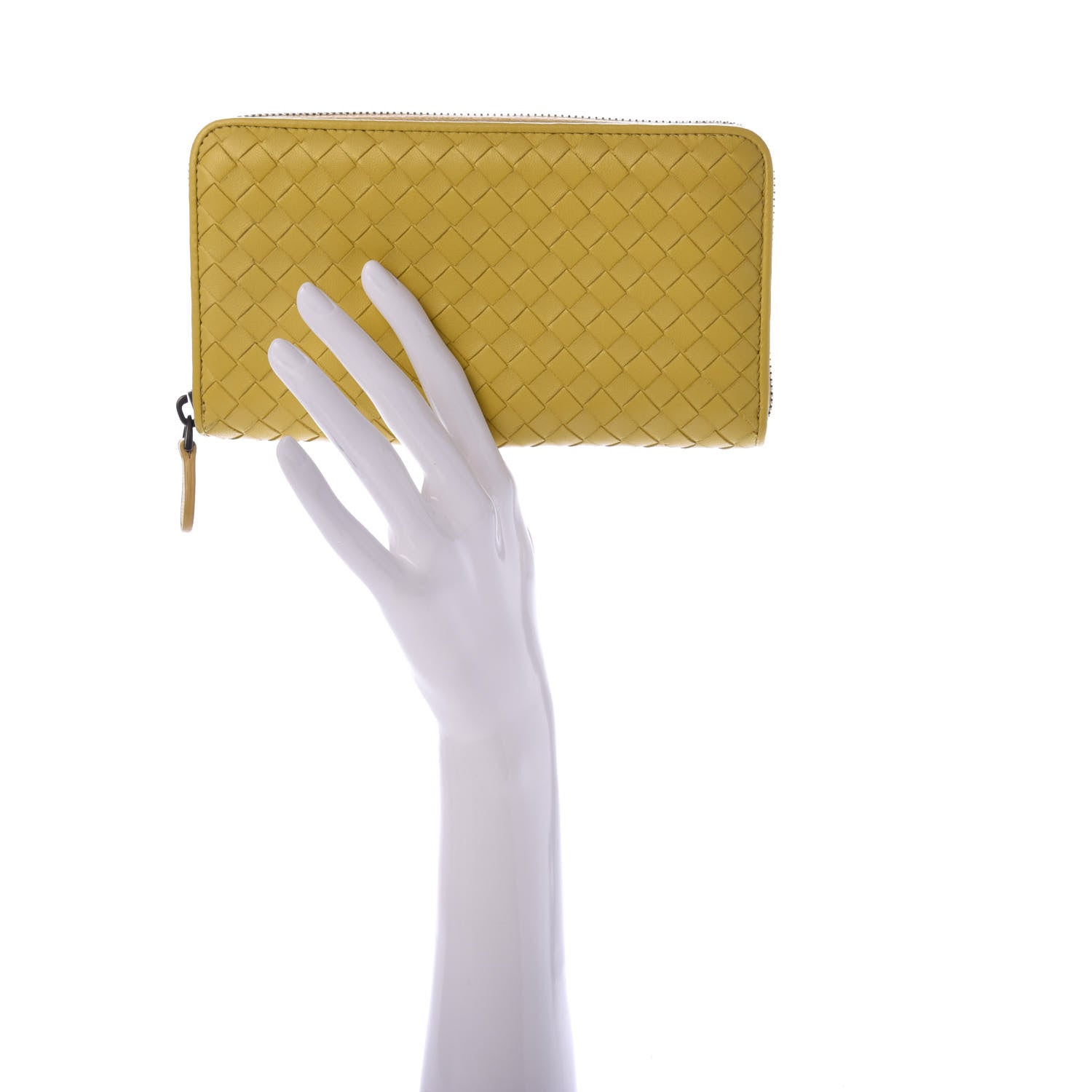 Bottega Veneta Nappa Intrecciato Zip Around Wallet Moutarde 2 of 7