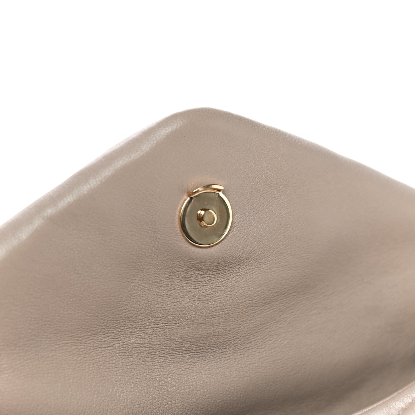 Lambskin Monogram Loulou Puffer Pouch Clutch Dark Beige
