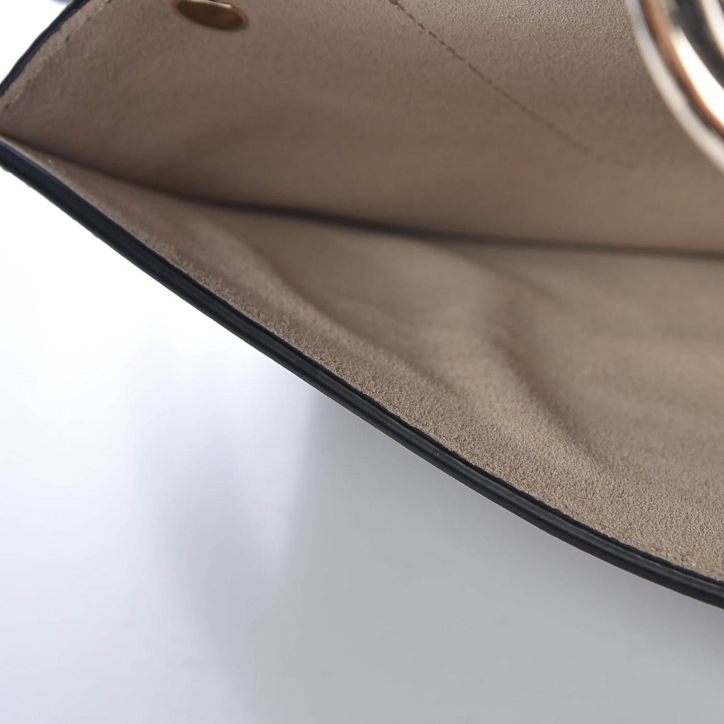 Suede Calfskin Small Faye Shoulder Bag Black