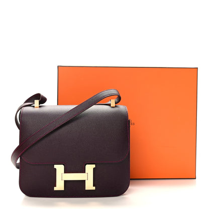 Hermes Epsom Horseshoe Constance 24 Raisin Gris Mouette 3 of 10