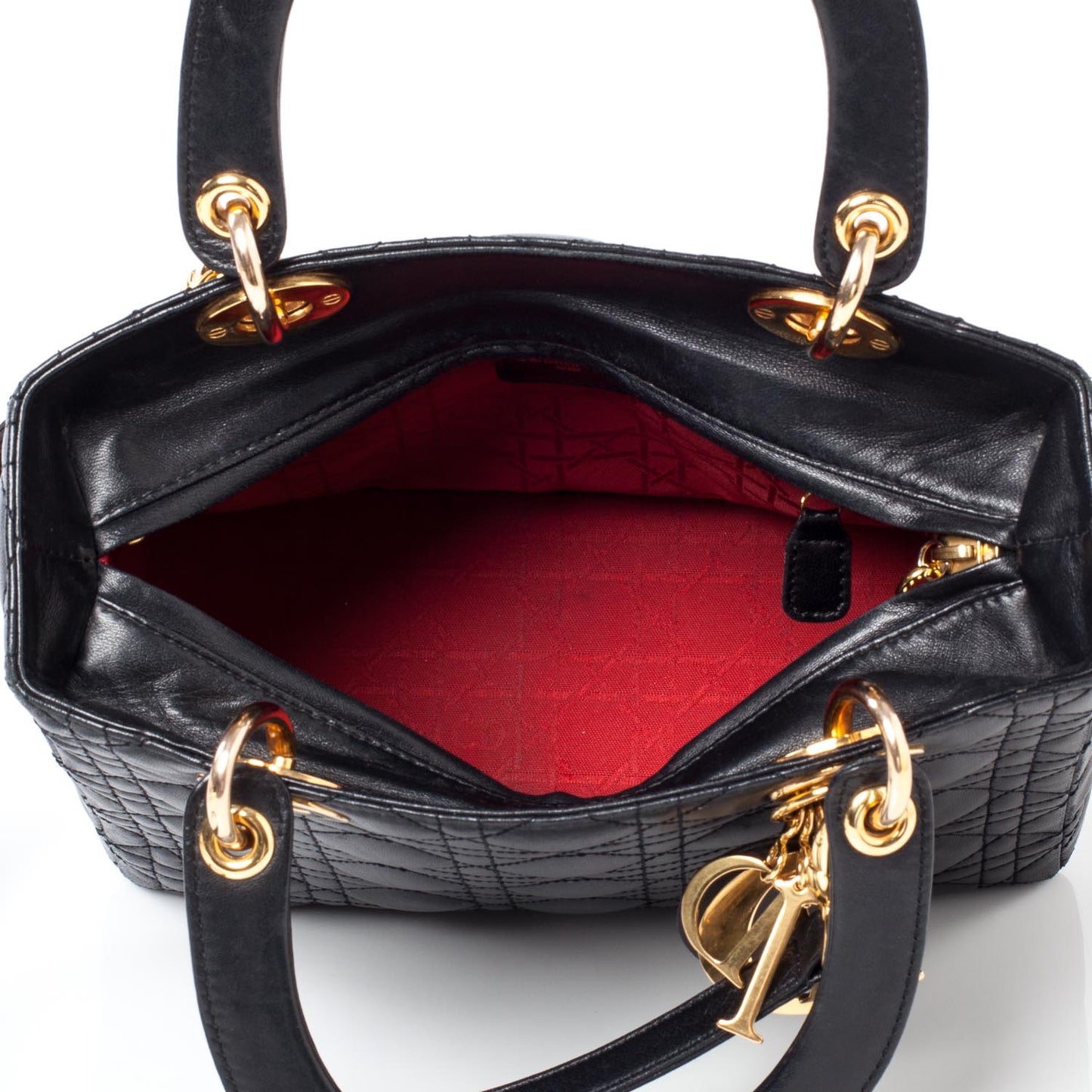 Lambskin Cannage Medium Lady Dior Black