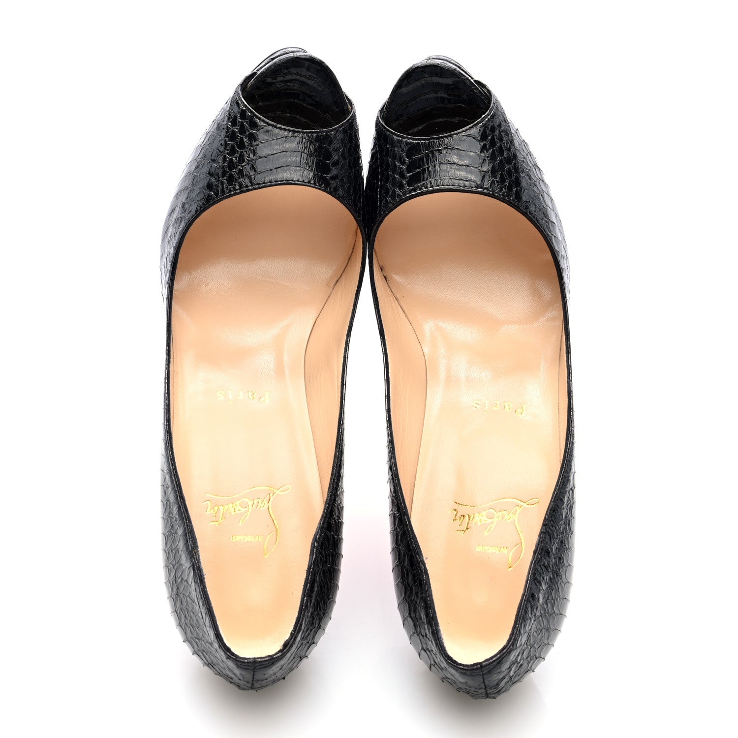 Christian Louboutin Watersnake Altadama 140 Pumps 39.5 Black 2 of 7