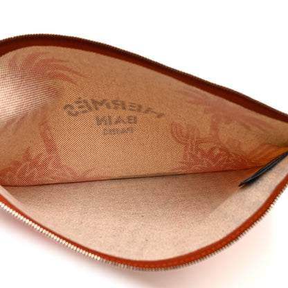 Hermes H Canvas Le Bel Oasis Case Marine Terracotta 5 of 7