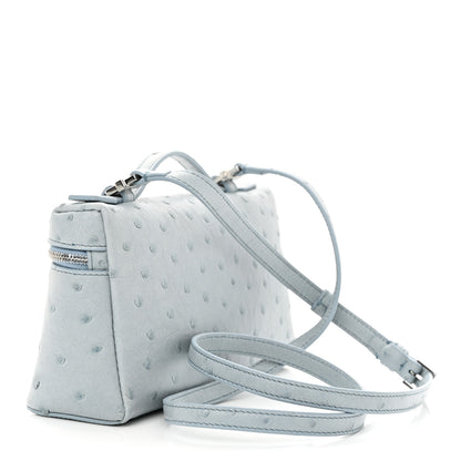 Loro Piana Ostrich L19 Extra Pocket Pouch Blue Celadon 3 of 10