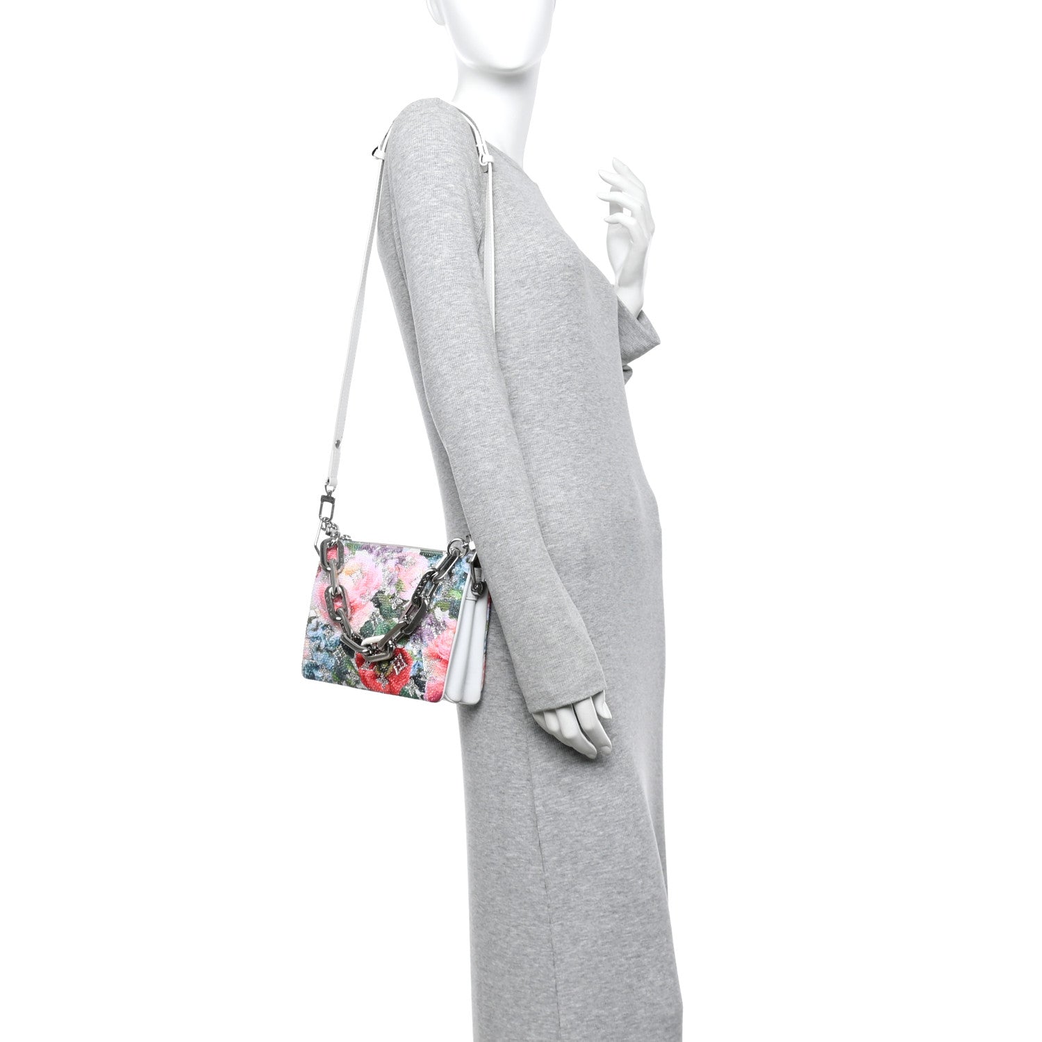 Louis Vuitton Satin Crystal Embellished Monogram Coussin BB Multicolor 2 of 11