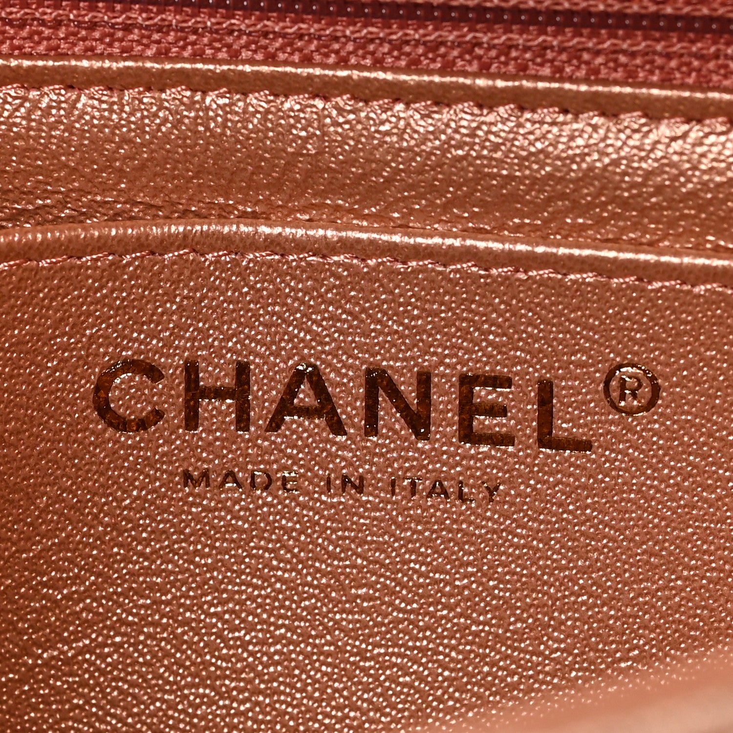 Chanel Metallic Lambskin Quilted Ombre Mini Rectangular Flap Pink 6 of 9