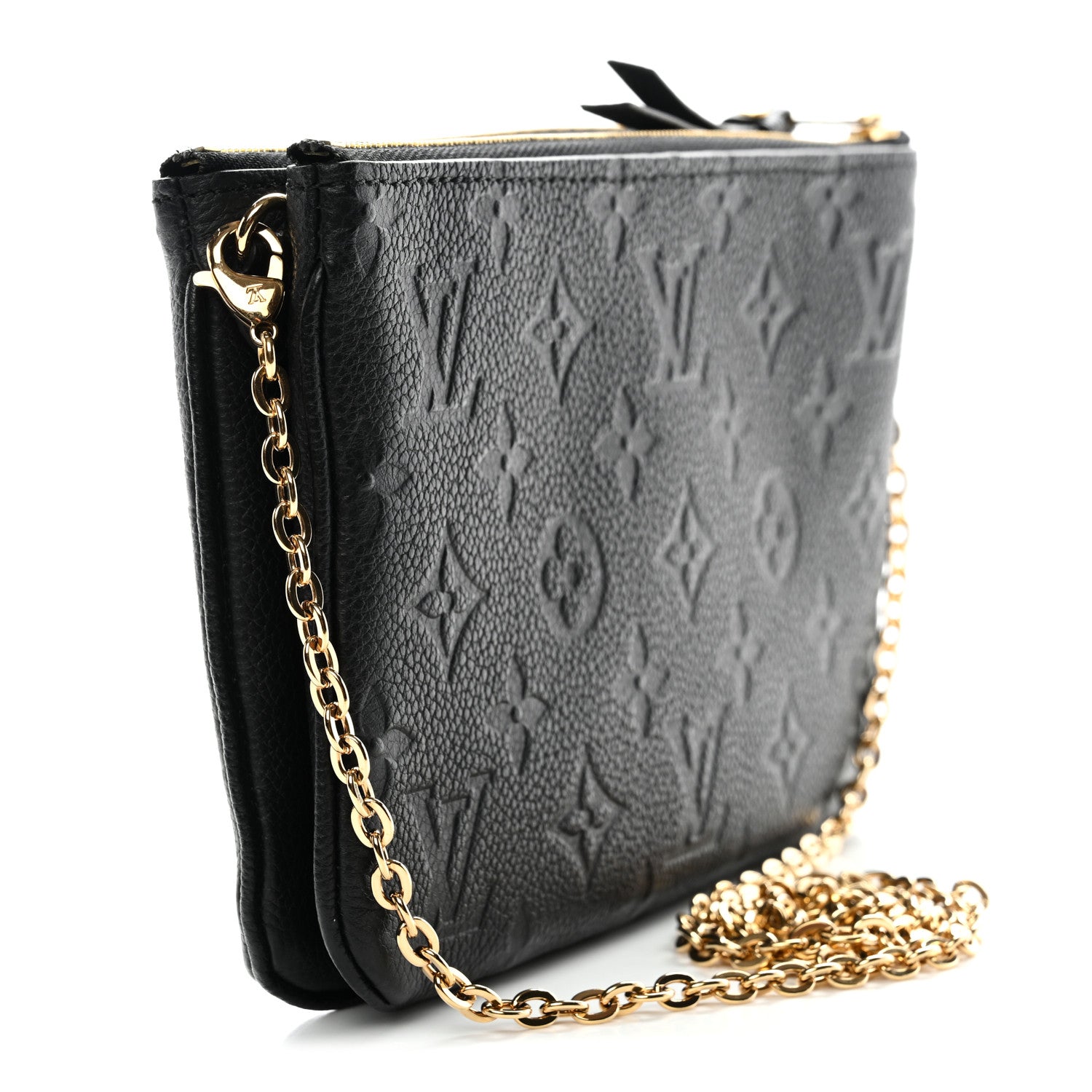 Louis Vuitton Empreinte Double Zip Pochette Black 3 of 11