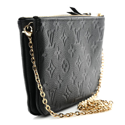 Louis Vuitton Empreinte Double Zip Pochette Black 3 of 11
