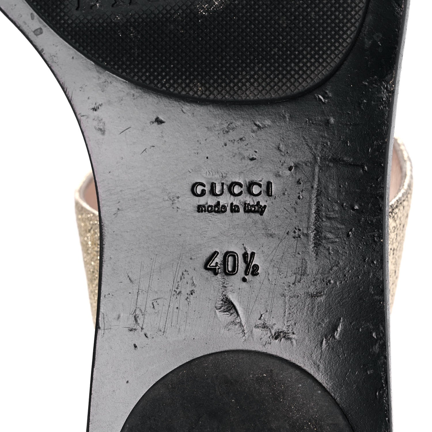 Gucci Nappa Silk Galassia GG Marmont Thong Flat Sandals 40.5 Platino 6 of 10