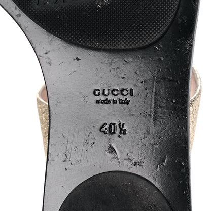 Gucci Nappa Silk Galassia GG Marmont Thong Flat Sandals 40.5 Platino 6 of 10