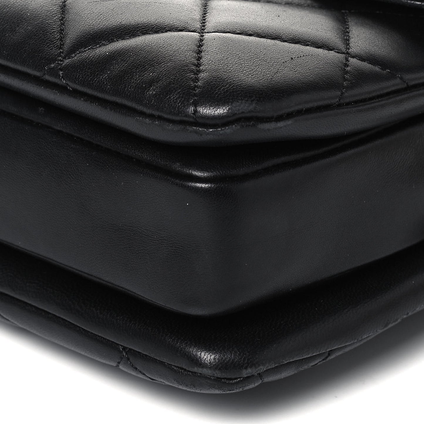 Lambskin Quilted Small Trendy CC Dual Handle Flap Bag Black
