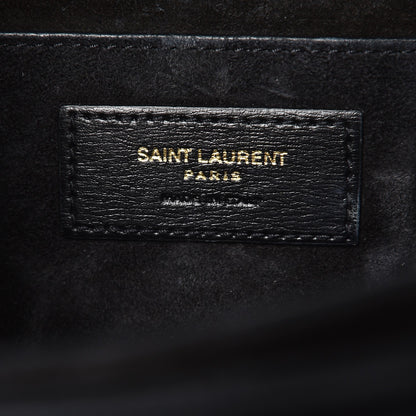 Saint Laurent Smooth Calfskin Suede Medium Bellechasse Black 7 of 7