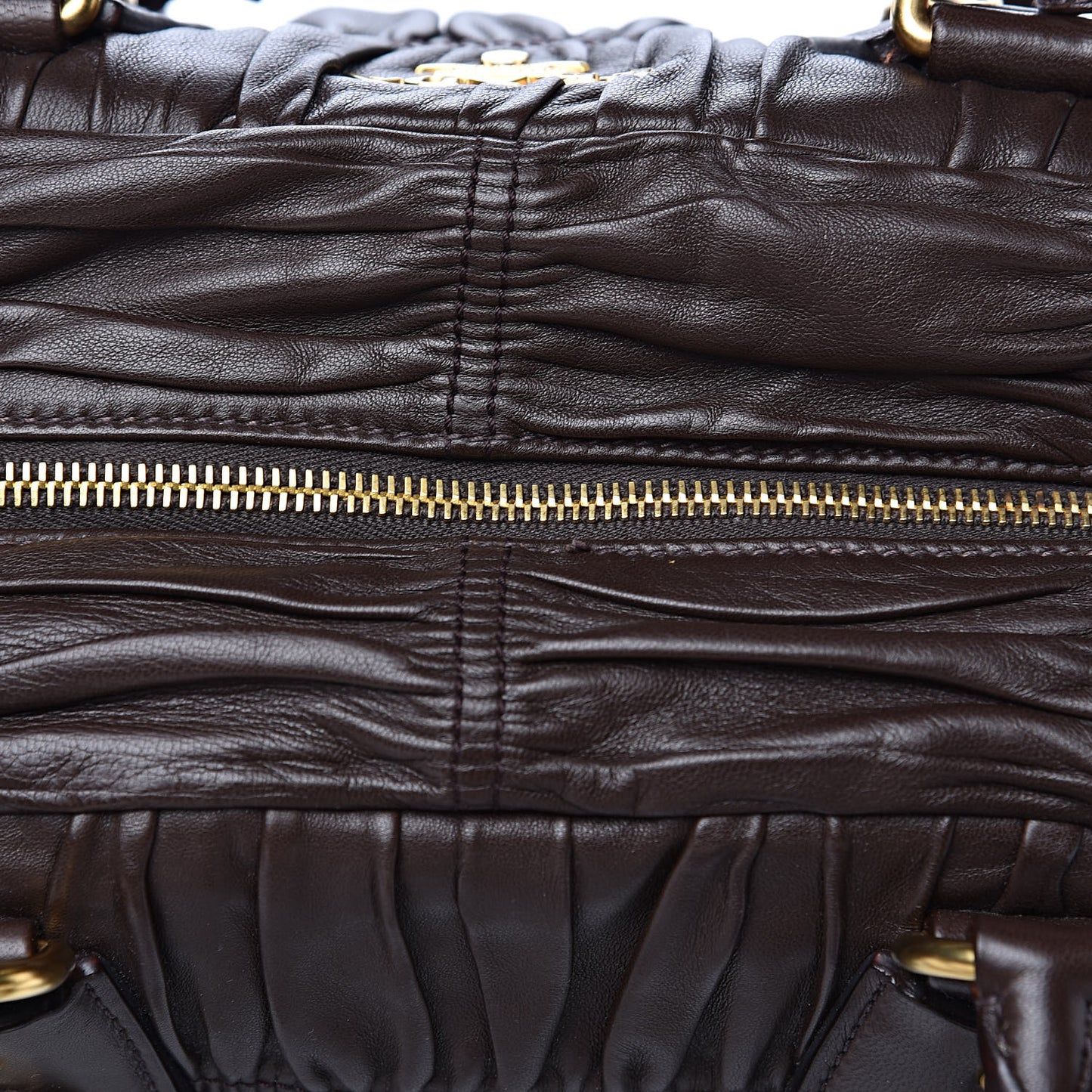 Nappa Gaufre Dome Satchel Caffe