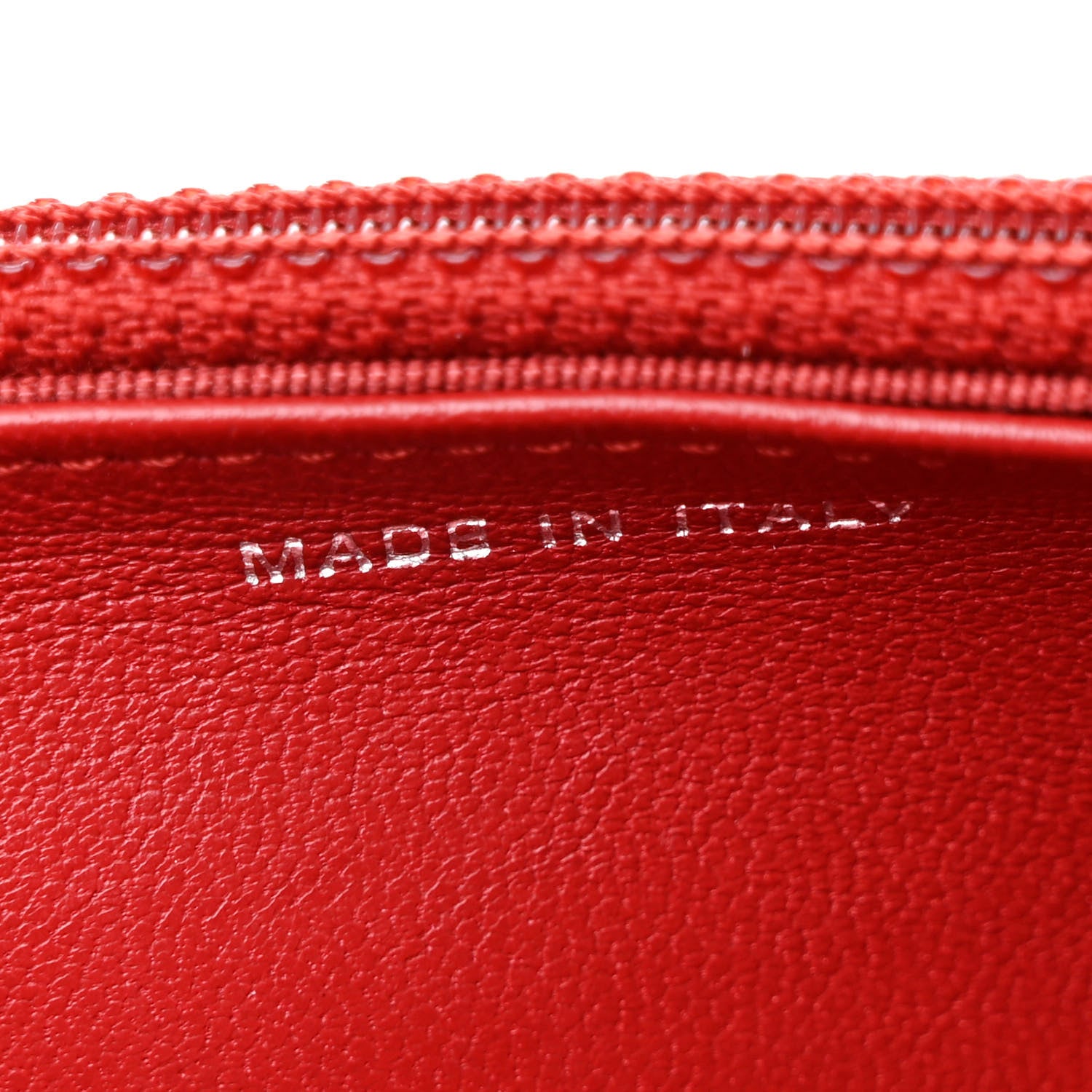 Chanel Lambskin Quilted Wallet On Chain WOC Red 7 of 15