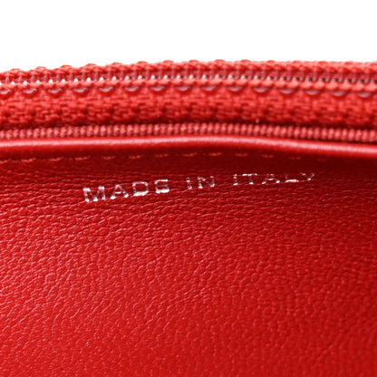 Chanel Lambskin Quilted Wallet On Chain WOC Red 7 of 15