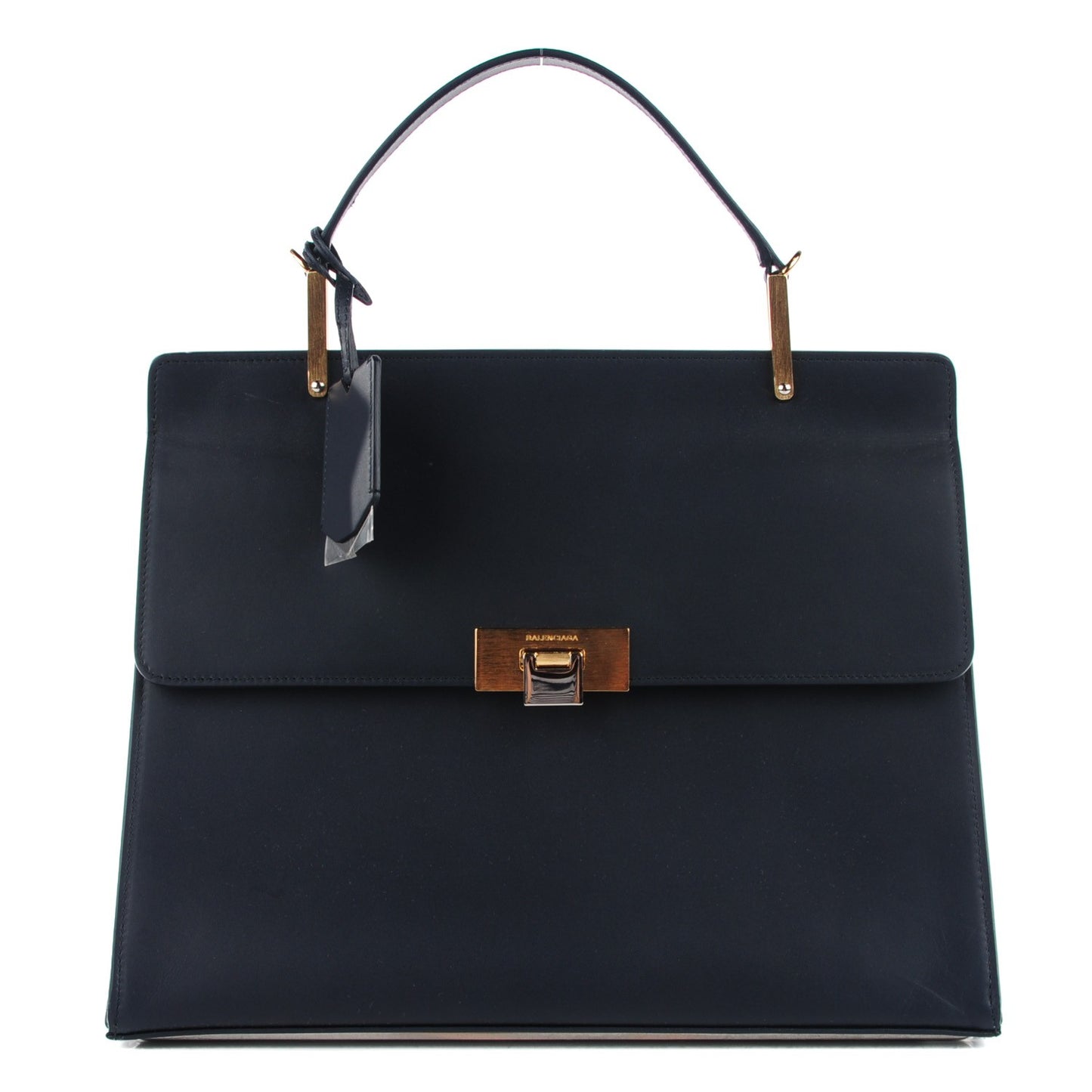 Calfskin Le Dix M Cartable Shoulder Bag Bleu Nuit