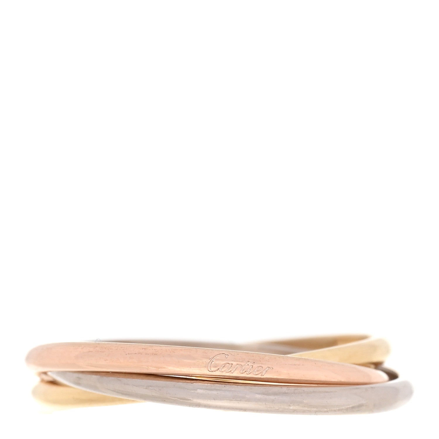 Cartier 18K Pink Yellow White Gold Extra Small Les Must De Cartier Trinity Ring 51 5.75 1 of 6