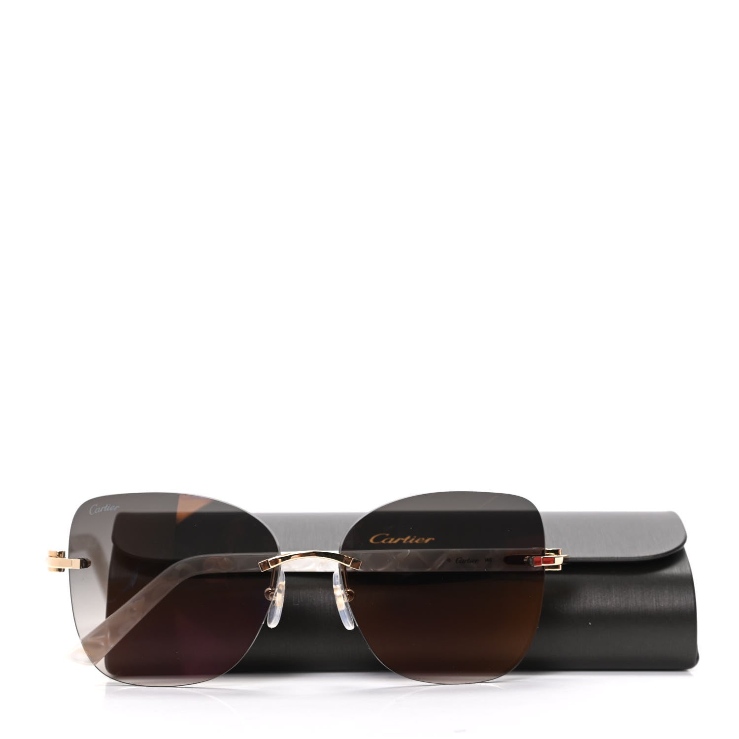 Cartier Mother of Pearl Sunglasses CT001RS Gold White 16 of 16