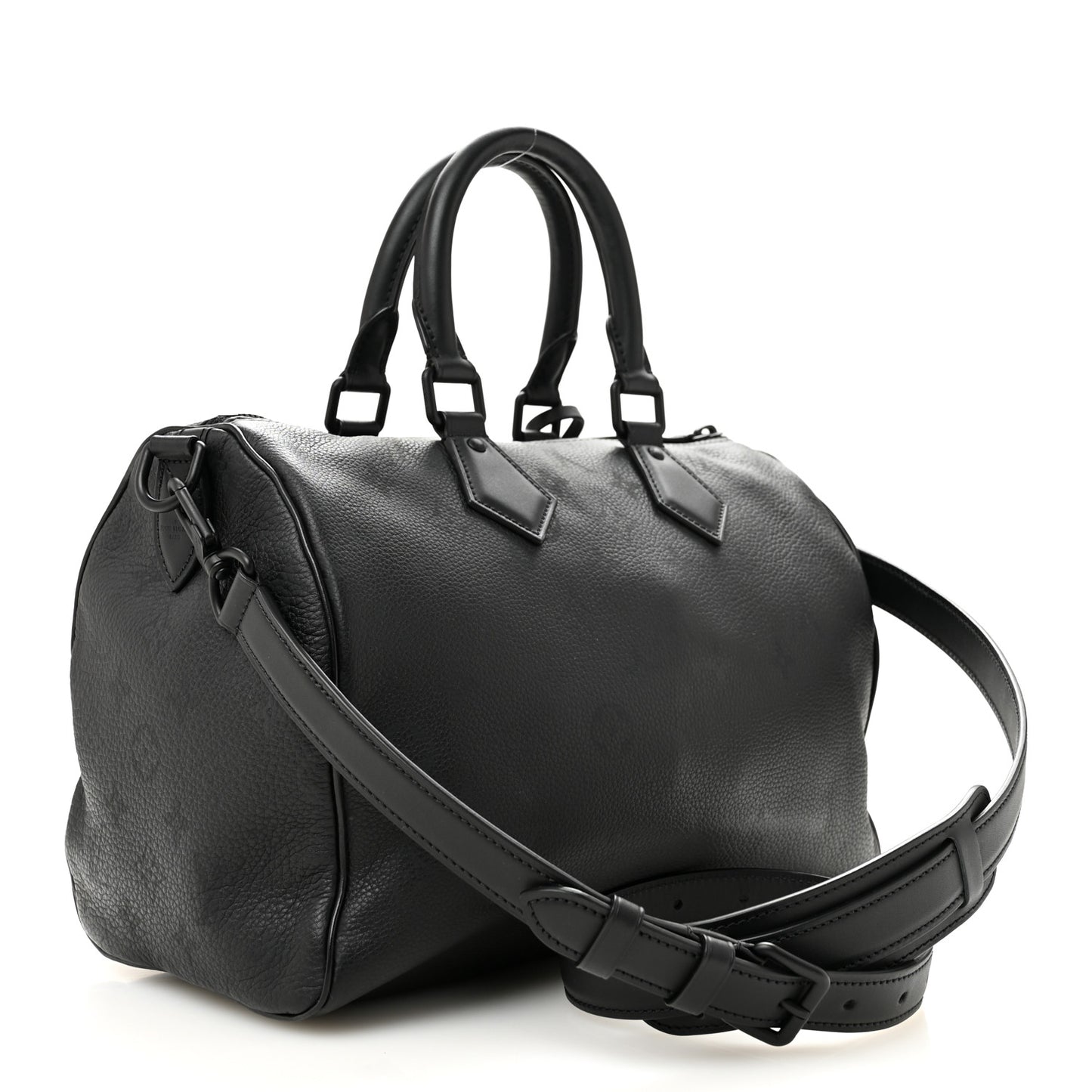 Calfskin Monogram Speedy P9 Bandouliere 30 Ultra Black