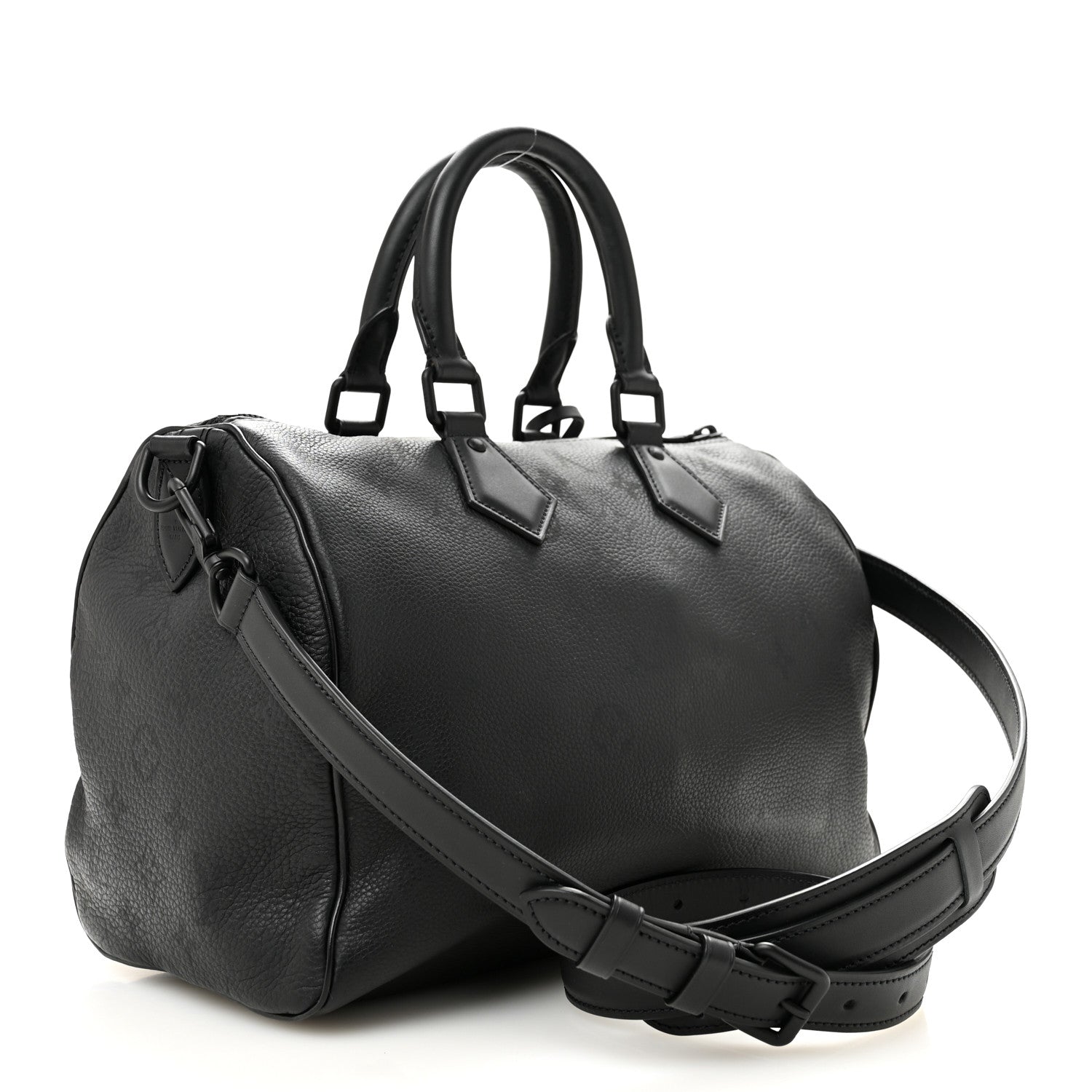 Louis Vuitton Calfskin Monogram Speedy P9 Bandouliere 30 Ultra Black 3 of 10