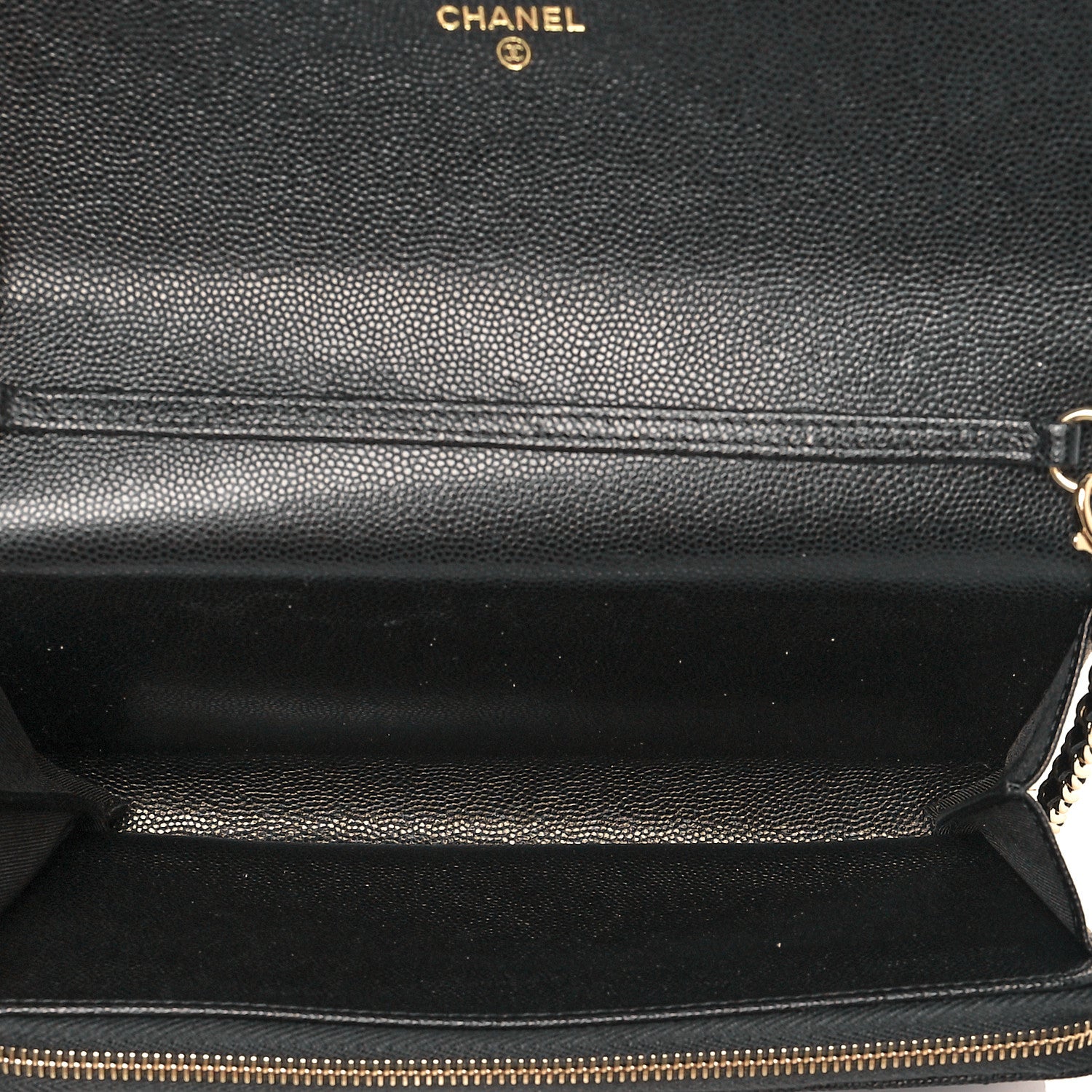 Chanel Caviar Quilted Phone Holder Wallet on Removable Chain Black 5 of 12