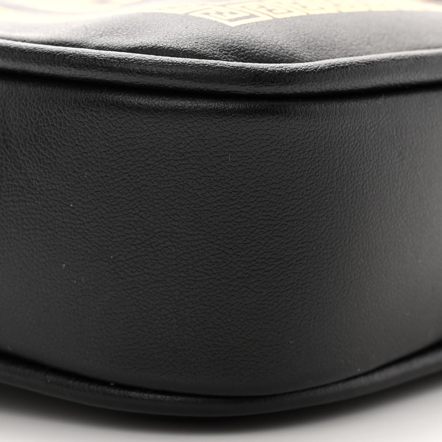 X VERSACE Vitello Cover Fendace Medusa Small Camera Case Black Gold