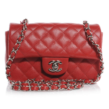 Chanel Caviar Quilted Mini Flap Red 1 of 8