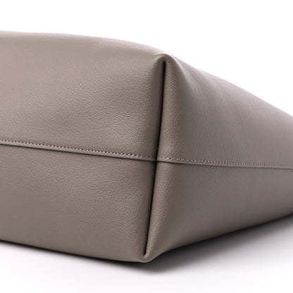 Saint Laurent Calfskin Large Shopping Tote Oyster Gray 9 of 10