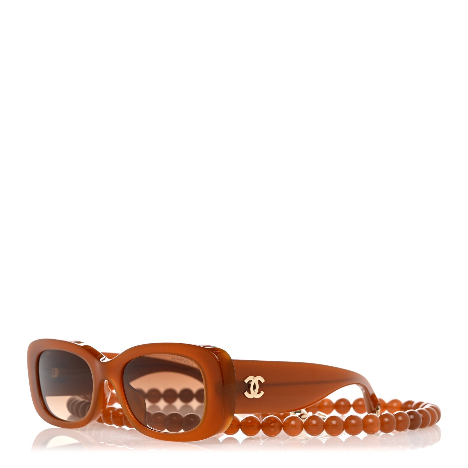 Chanel Acetate Rectangle Sunglasses 5488 Brown 1 of 10