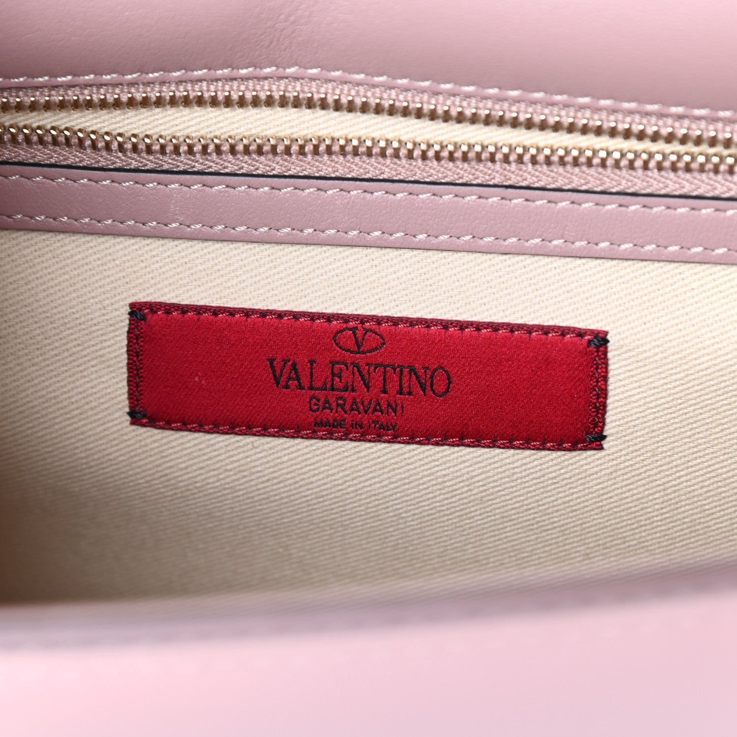 Valentino Garavani Vitello Medium Glam Lock Rockstud Flap Poudre 6 of 9