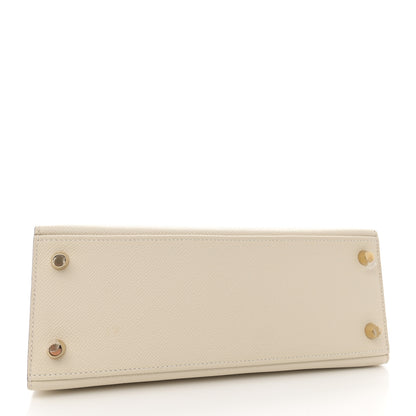 Hermes Epsom Bi-Color Horseshoe Kelly Sellier 25 Craie Gold 4 of 11