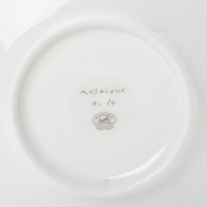 Hermes Porcelain Mosaique Au 24 Gold Tea Cup And Saucer Set Of 2 12 of 13