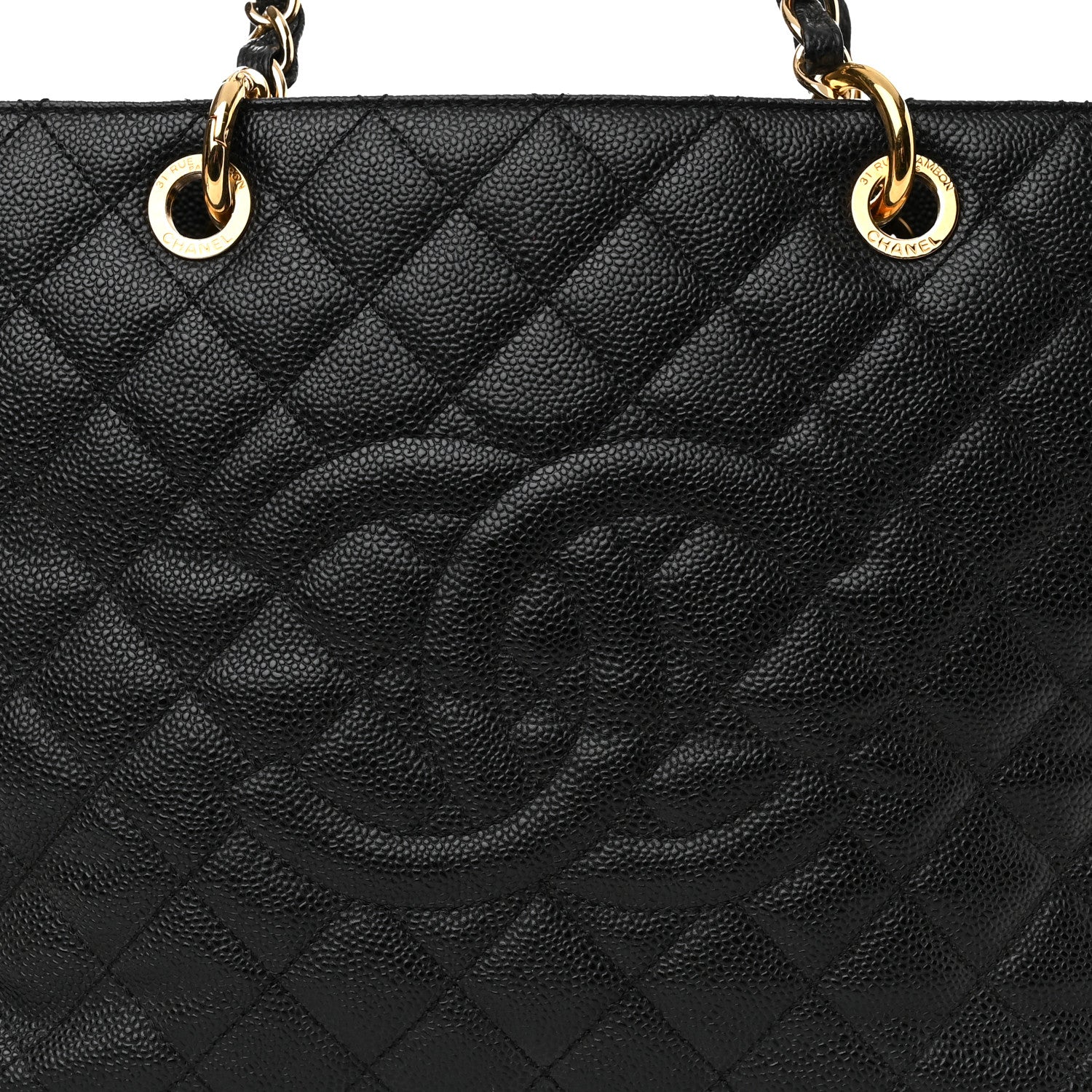 Chanel Caviar Quilted XL Grand Shopping Tote GST Black 8 of 10