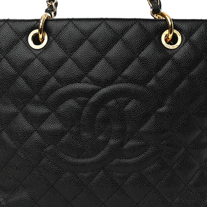 Chanel Caviar Quilted XL Grand Shopping Tote GST Black 8 of 10