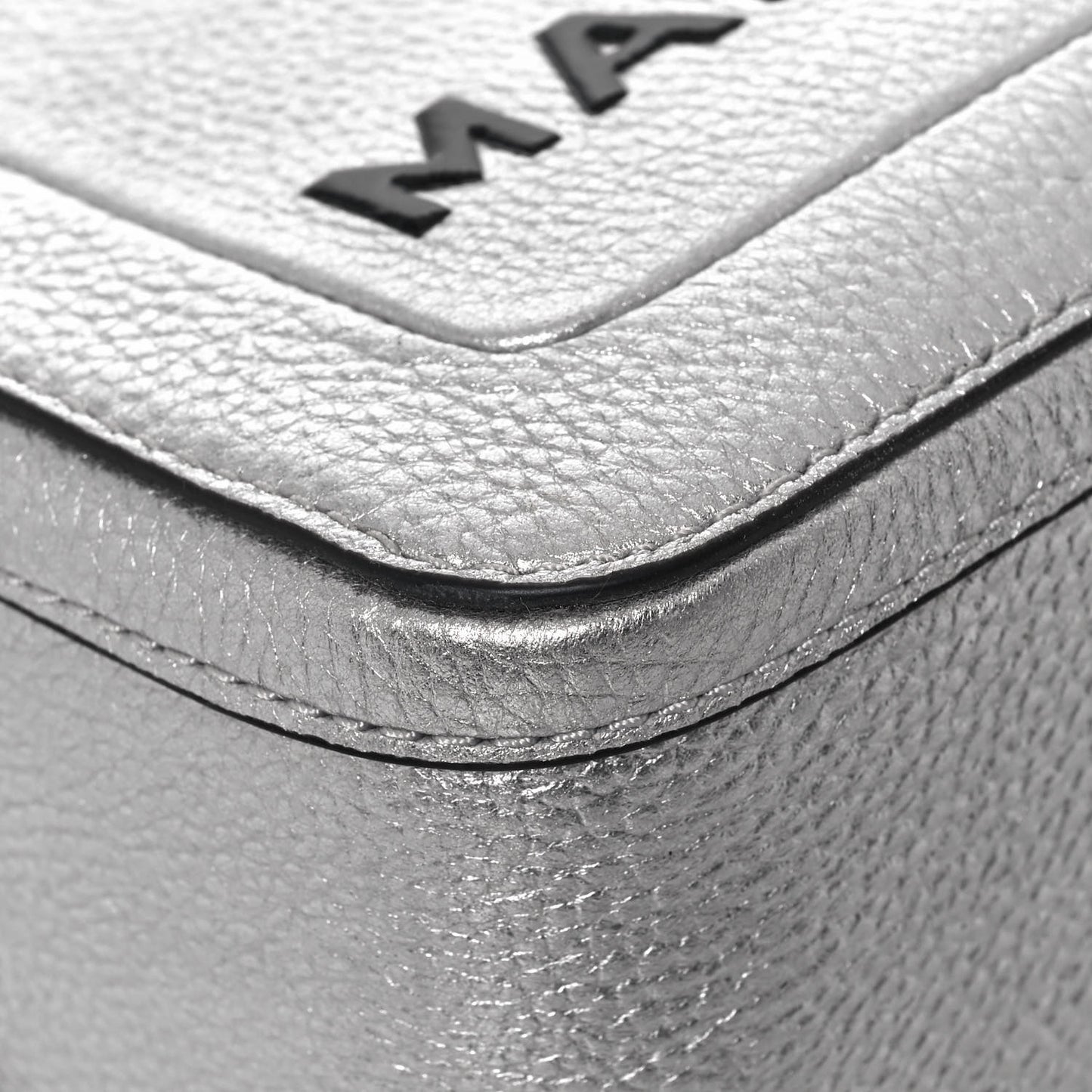 Calfskin Mini The Textured Box Bag Platinum