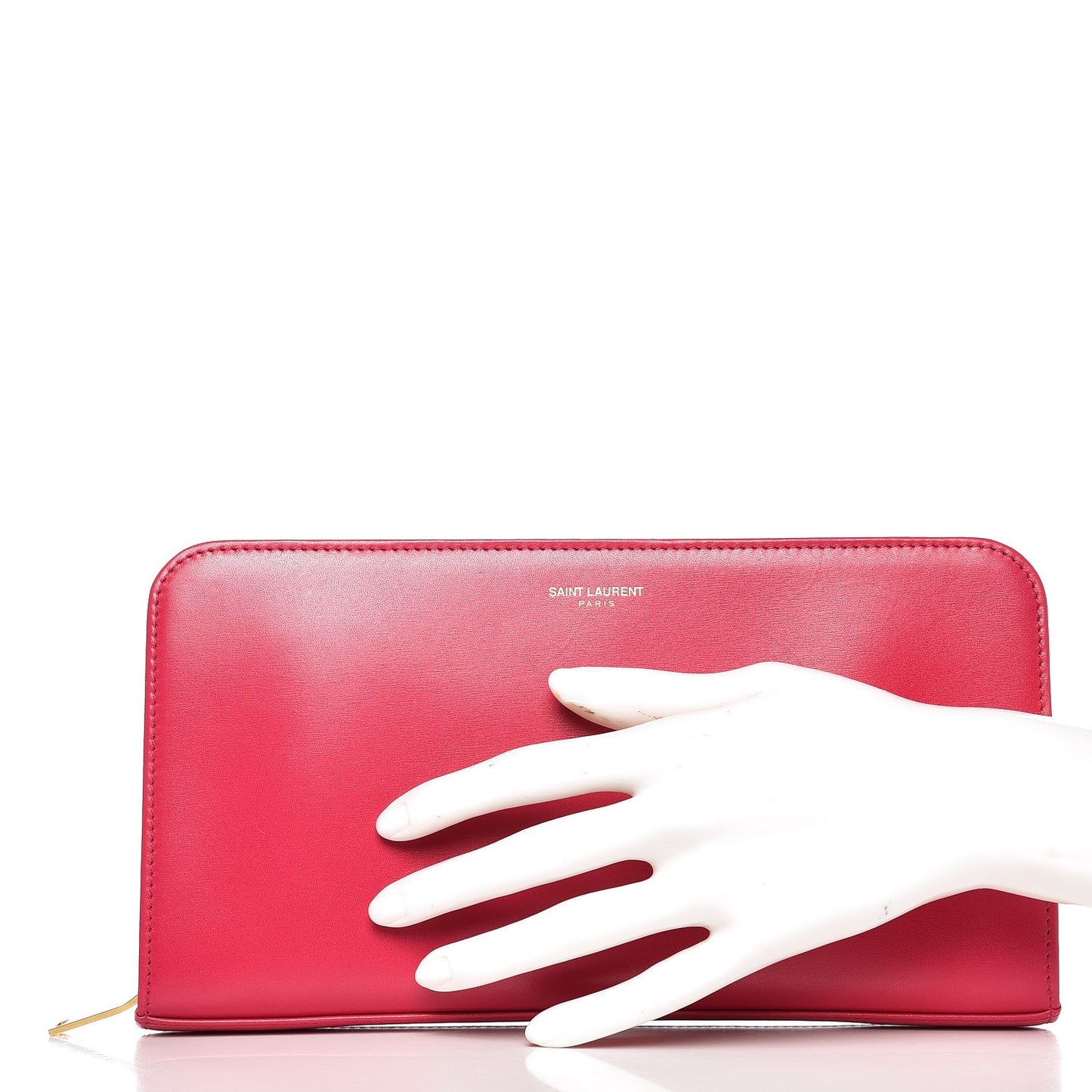 Calfskin Classic Zip Around Wallet Fuchsia