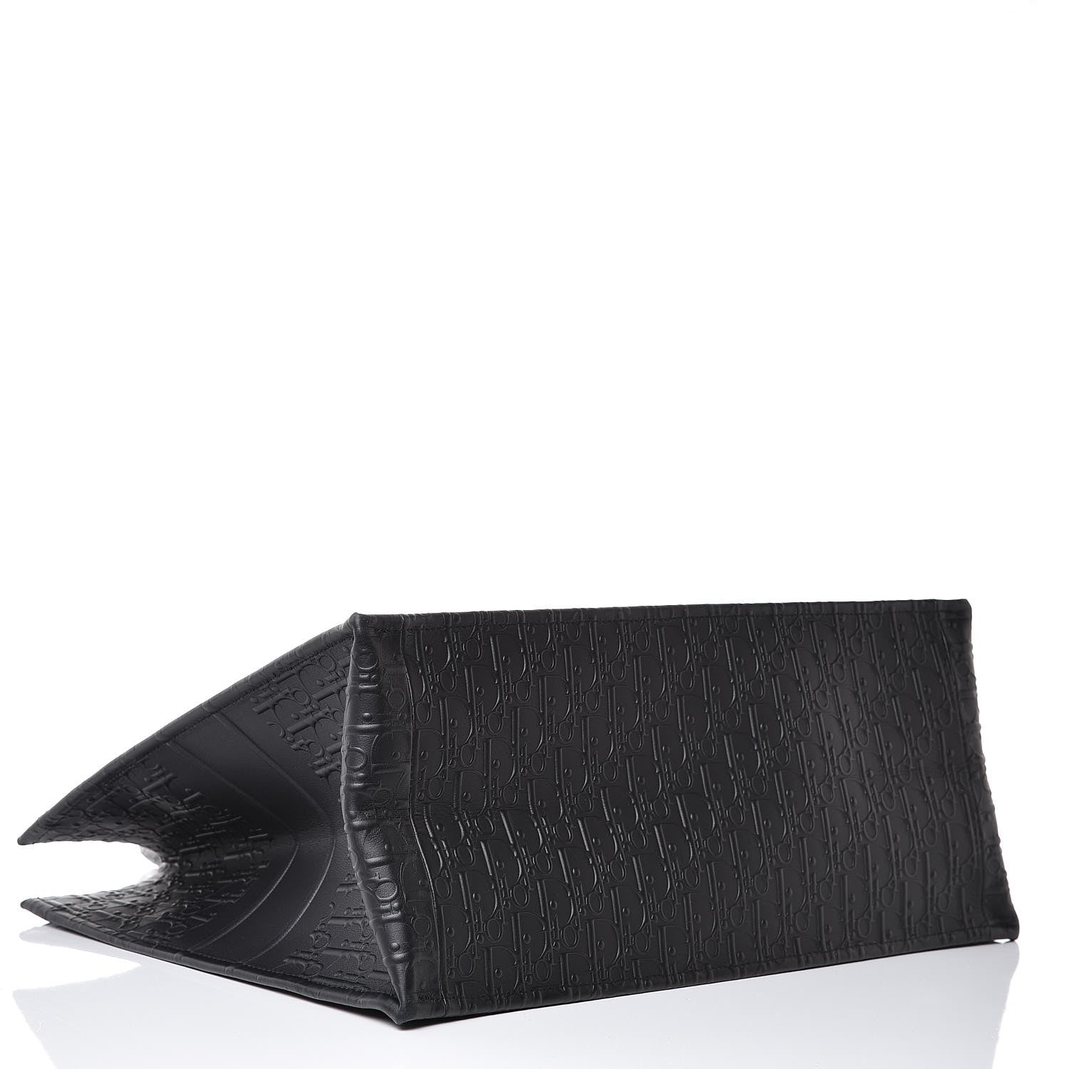 Christian Dior Oblique Calfskin Embossed Book Tote Black 4 of 13