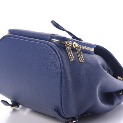 Chanel Caviar Quilted Business Affinity Backpack Blue 6 of 12