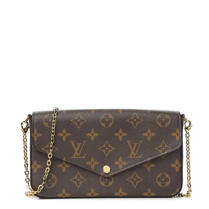 Louis Vuitton Monogram Pochette Felicie Chain Wallet Fuchsia 1 of 7