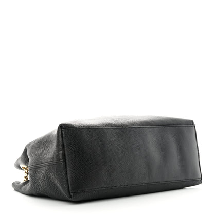 Gucci Pebbled Calfskin Medium Soho Chain Shoulder Bag Black 4 of 11