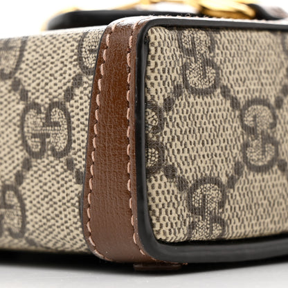 Gucci GG Supreme Monogram Mini Horsebit 1955 Crossbody Bag Beige Brown Sugar 10 of 12