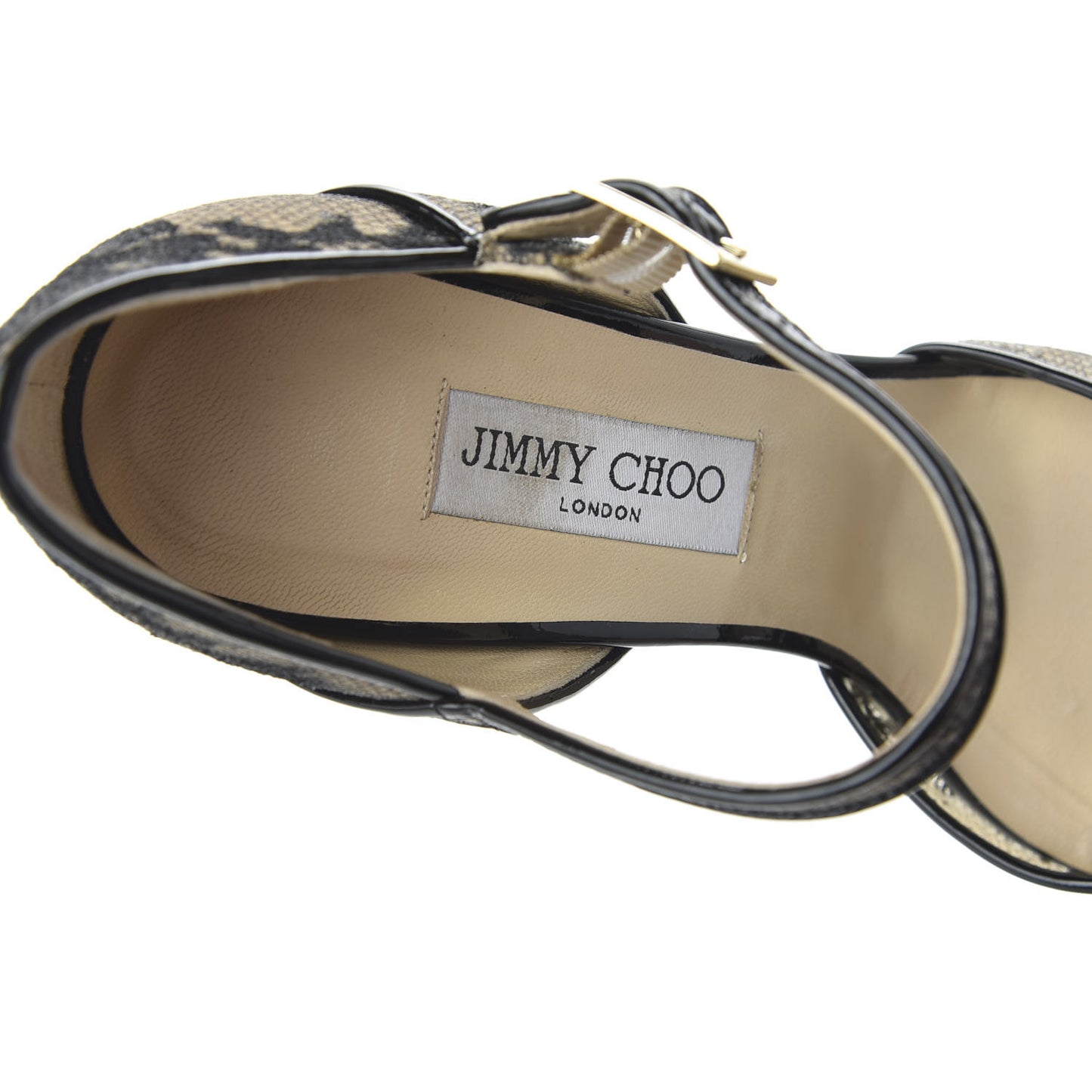 Patent Lace Peep Toe Mary Jane Pumps 40 Black