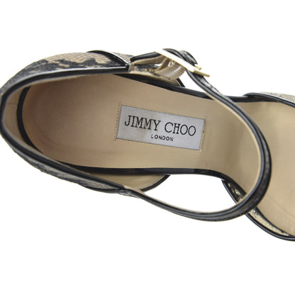 Jimmy Choo Patent Lace Peep Toe Mary Jane Pumps 40 Black 7 of 9