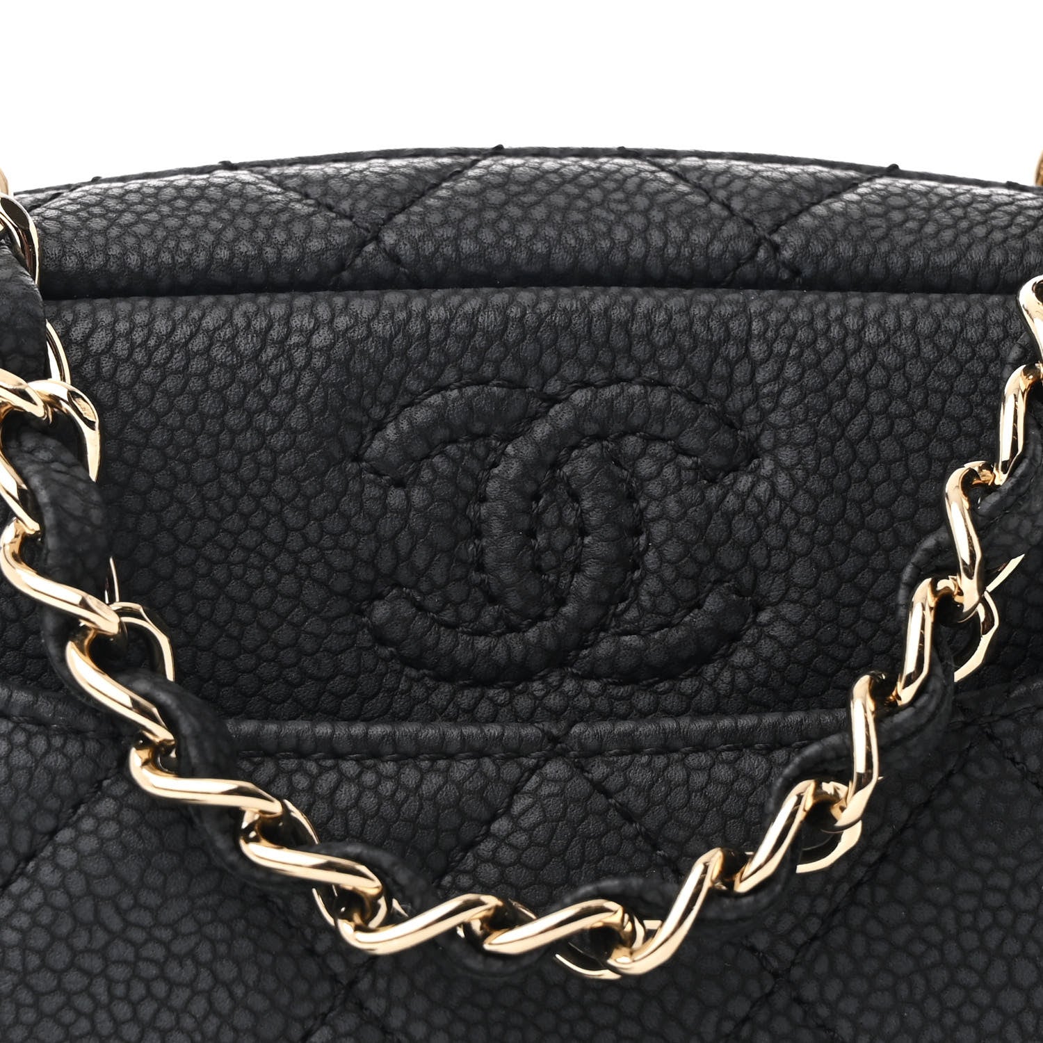 Chanel Iridescent Caviar Quilted Mini Coco Tassel Camera Case Black 8 of 10